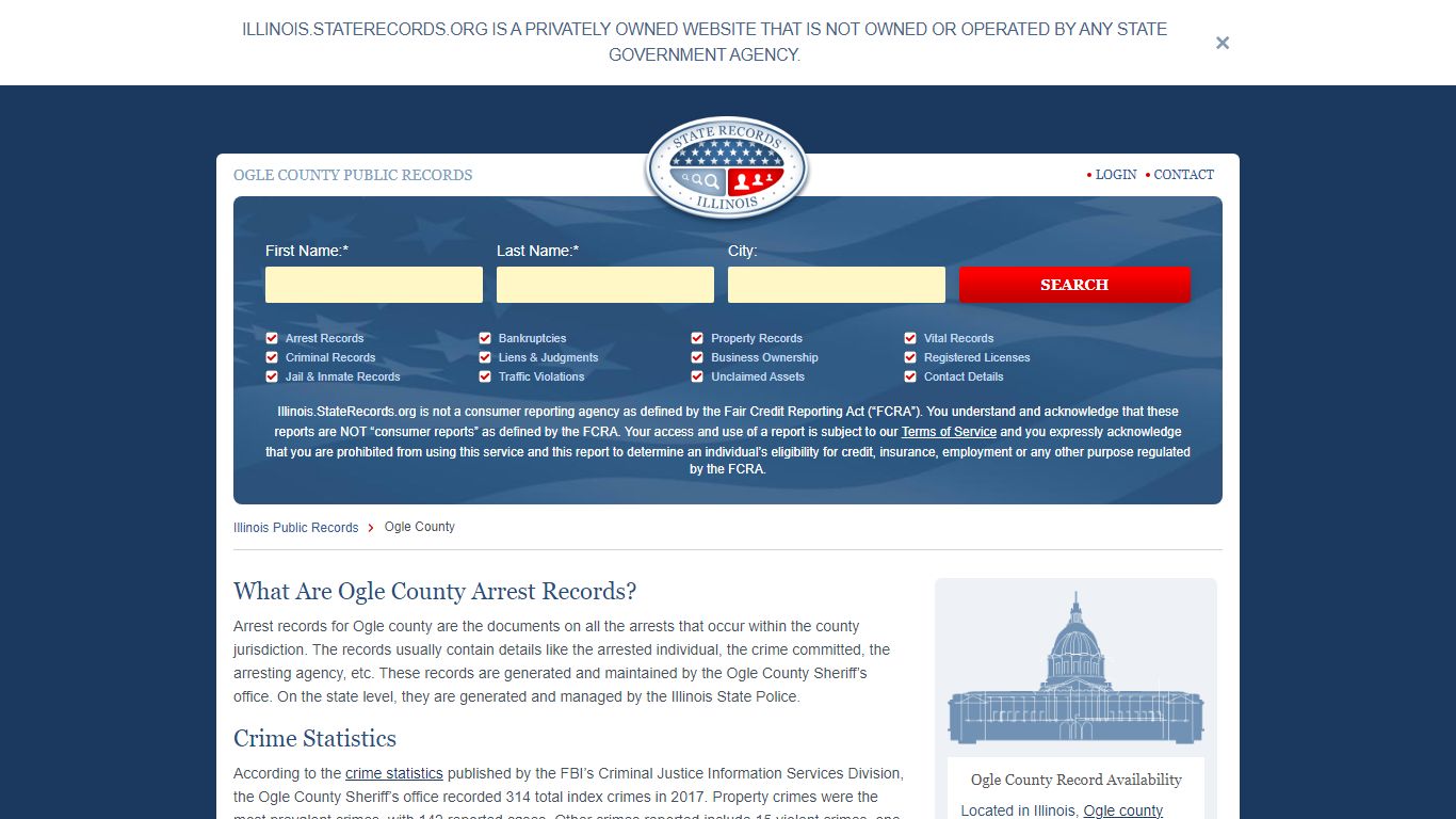 Ogle County Arrest, Court, and Public Records | StateRecords.org