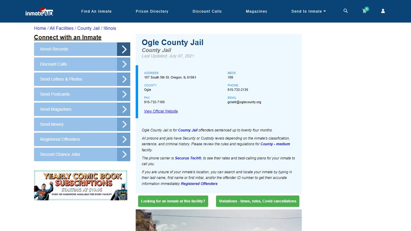 Ogle County Jail - Inmate Locator - Oregon, IL